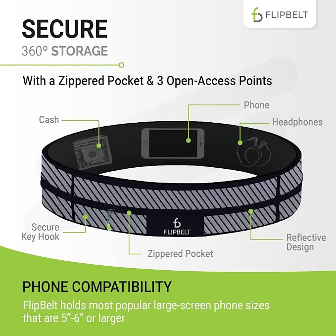 FlipBelt Zipper Running Belt, Waist Pack for Fitness and Running, US Company - Image 3