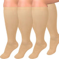 Diu Life 3 Pairs Plus Size Compression Socks for Women and Men Wide Calf Extra Knee High Support for Circulation by DiuLife