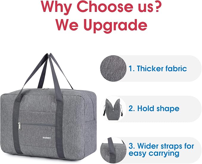 For Spirit Airlines Personal Item Bag Foldable Travel Duffel Bag Tote Carry on Luggage Duffle Overnight for Women and Men - Image 5