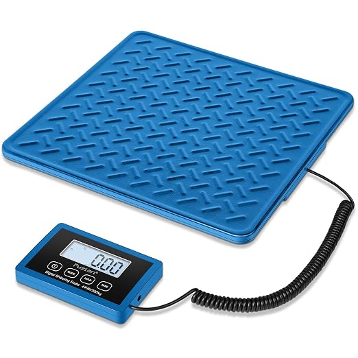 Fuzion Shipping Scale, 440LB x 10g Postal Scale, Hold & Tare Function | Durable Alloy Steel Platform, Heavy Duty Scale for Packages, Luggage, Large Floor Scale Battery and AC Adapter Included by Fuzion%C2%AE