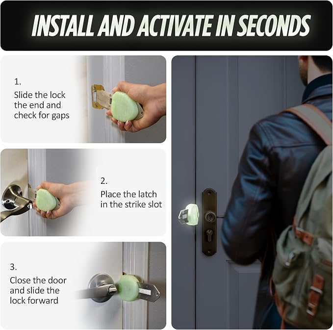 Guard Dog Security Blocklock Portable Door Lock, Hotel Door Locks for Travelers Security, Tough & Durable, Apartment Door Security, Home Security - Image 7