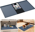 URMONA Waterproof Silicone Under Sink Mat 40'' x 22'' Shelf Liner for Kitchen and Bathroom, Cabinet and Counter Protector, Storage and Organizers, Litter Mat, Pet Cat Puppy Essentials(Dark Grey) by URMONA