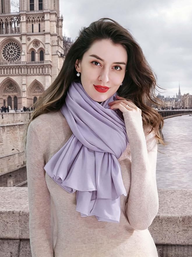 VENVSBEE Shawl Wraps for Women, Travel Scarf Soft Blanket Wrap Pashmina Travel Accessory for Airplane - Image 5