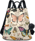 ALAZA Butterfly Pattern Backpack Purse for Women Anti Theft Fashion Back Pack Shoulder Bag by ALAZA