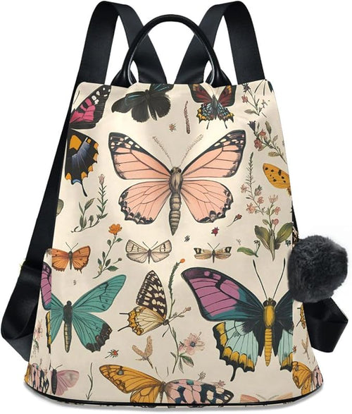 ALAZA Butterfly Pattern Backpack Purse for Women Anti Theft Fashion Back Pack Shoulder Bag by ALAZA