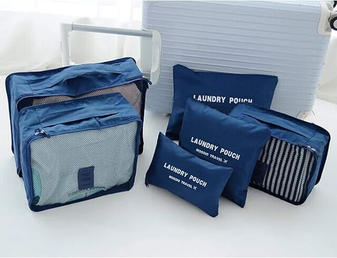 Mossio 7 Set Packing Cubes with Shoe Bag - Compression Travel Luggage Organizer - Image 2