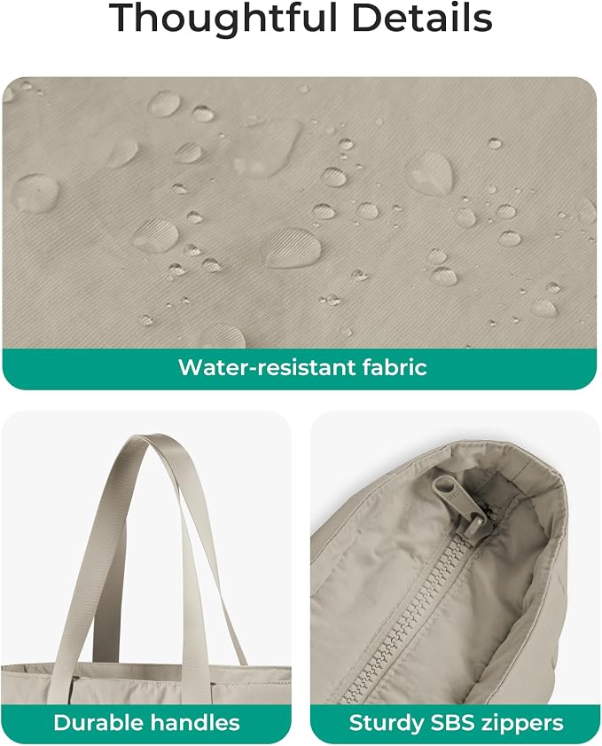BAGSMART Tote Bag for Women, Tote Bag with Zipper Work Tote with Compartments Nurse Shoulder Hanbag for Travel, Gym - Image 6