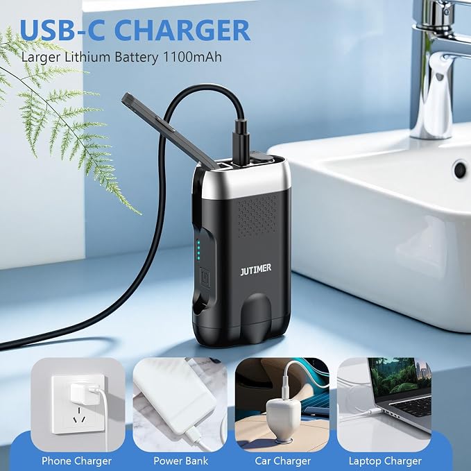 Electric Portable Travel Bidet with 260ml/380ml Tank, Dual Spray | Handheld Peri Bottle for Postpartum Care, Hemorrhoid Relief & Travel, USB Rechargeable Bidet Sprayer for Camping. - Image 6