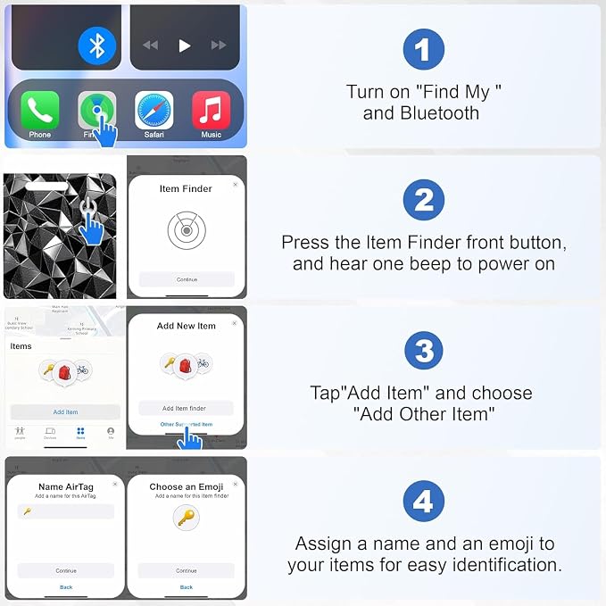 Wallet Tracker Card for Apple Find My (iOS Only), Ultra-Thin Bluetooth Tracker Smart Card Wallet Finder, IP68 Waterproof Slim Item Locator for Wallets, Keys, Passport & Luggage Tags (Diamond Black) - Image 9
