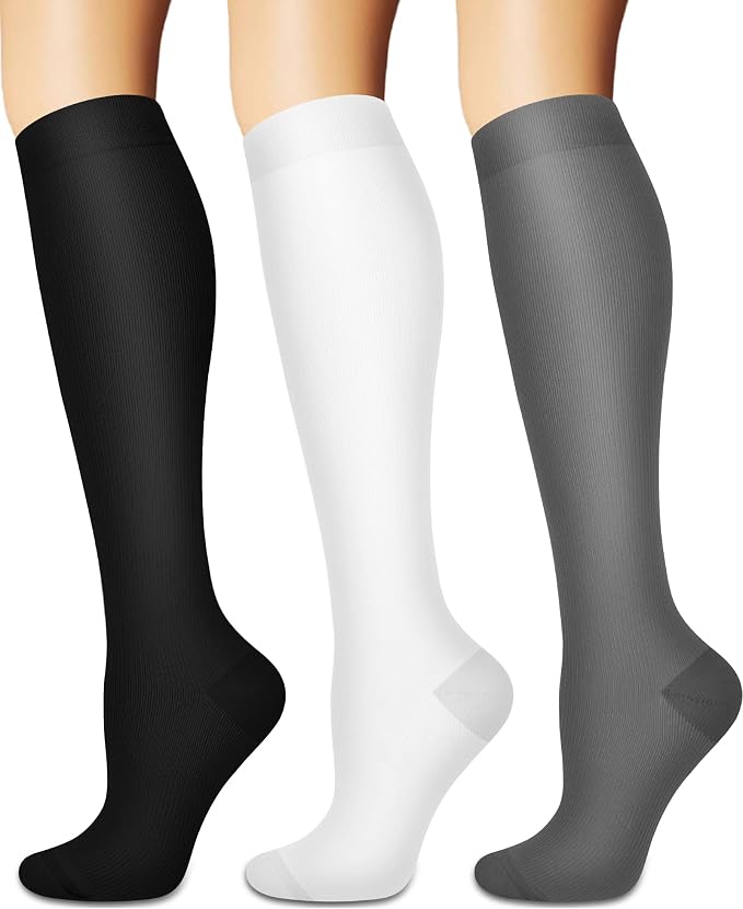 Sooverki Compression Socks for Women and Men Circulation (3/4 Pairs) is Best Support for Running Athletic Cycling Hiking by Sooverki