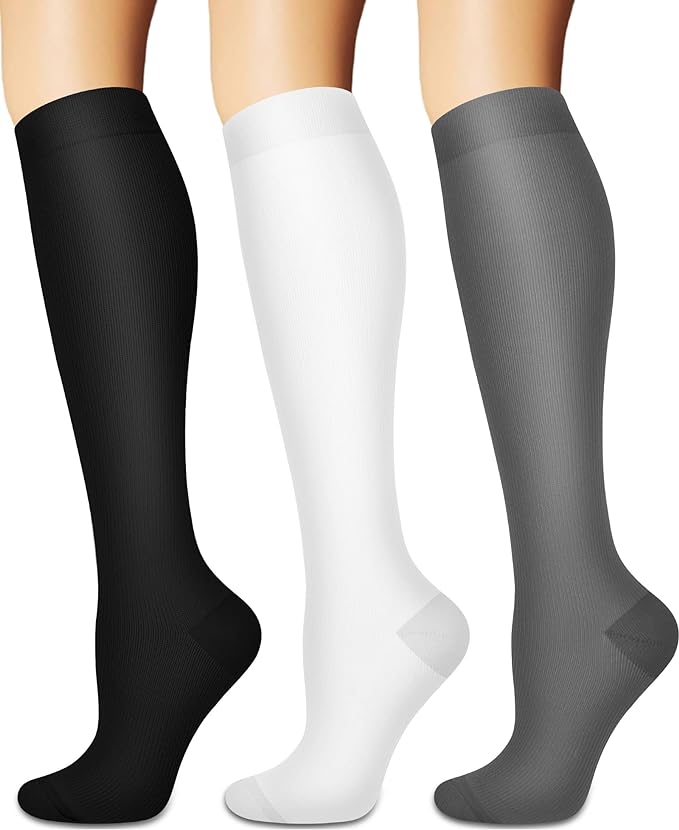 Sooverki Compression Socks for Women and Men Circulation (3/4 Pairs) is Best Support for Running Athletic Cycling Hiking by Sooverki