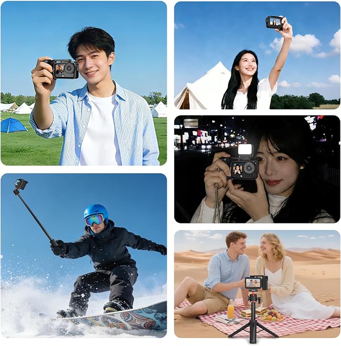 BRDRC Grip Kit for DJI Action 6 (with Cage), Handle Holder Bundle Expansion Mount with Shutter Button, Quick Release Adapter, Cold Shoe for DJI Osmo Action 6 Accessories - Image 7