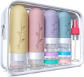 DEPOZA Travel Bottles Kit (16 Pack) - TSA Approved, Leak Proof Silicone Squeezable Containers for Toiletries. Complete Set with Jars, Sprayers & Bag (Light Purple) by TravelingisaspiritualpracticeDepozawillaccompanyyouonyourspiritualpath