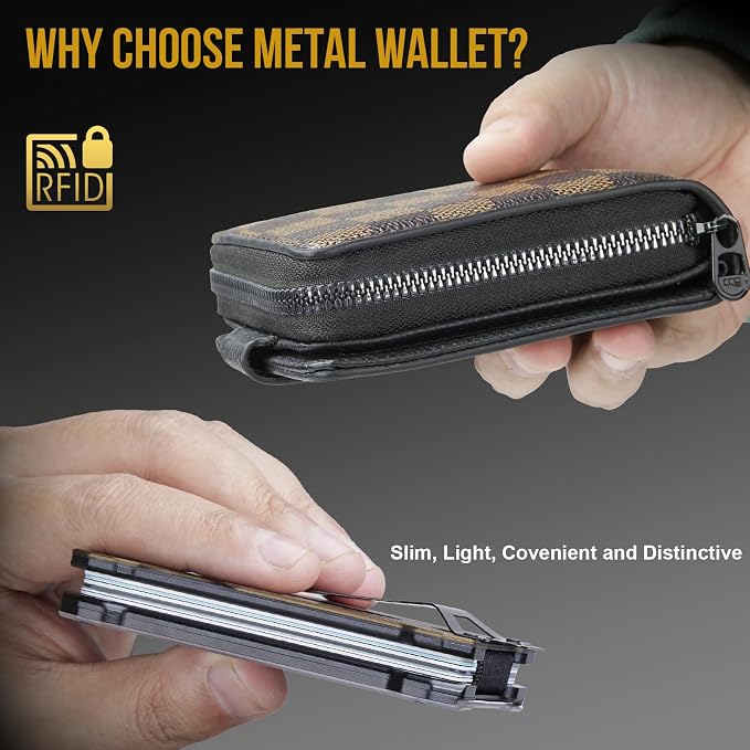 Carbon Fiber Slim Wallet Money Clip RFID Blocking ID Window | Hold UP to 15 card,C-Shaped Quick-Access Card Slot,Front Pocket Slim Fit Design,Lanyard Compatible Badge Holder,Easy Clean - Image 8
