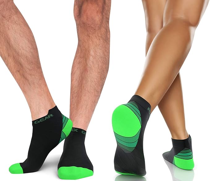 Physix Gear Short Compression Socks for Men & Women - Best Low Compression Socks Women & Men Ankle Socks with Arch Support - Image 7