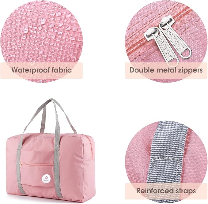 For Spirit Airlines Personal Item Bag Foldable Travel Duffel Bag Tote Carry on Luggage Duffle Overnight for Women and Men - Image 5