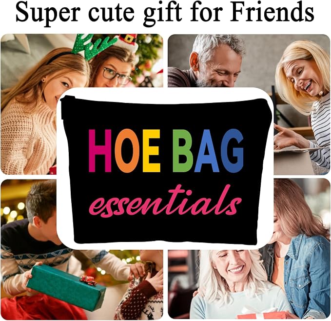ZUYUROU Funny Gifts for Women, Girls - Cool Hostess Gift Ideas for Birthday, Weekend Fun - Makeup Travel Bag - Black - Image 3