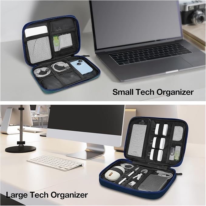 MATEIN Electronics Organizer Travel Case 2 Pack, Backpack Organizer Pouch | Water Resistant, Portable Electronics Case, Carrying Bag for Cable, Changer, Earphone, for Electronic Accessories - Image 7
