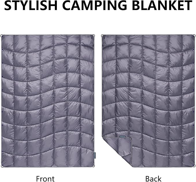 Camping Blanket, Puffy Blanket Lightweight Windproof Water Resistant for Outdoors,Hiking, Backpacking,Beach,Car,Picnic,Stadium - Image 2