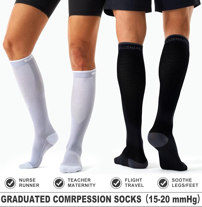 4 Pairs Compression Socks for Women and Men-Circulation Best Support Socks for Running,Athletic,Cycling - Image 7