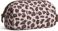 BAGSMART Makeup Bag Travel Toiletry Bag, Wide-open Zipper Pouch, Leopard | Puffy Padded, Travel Essentials, Make Up Bag, For Women, Makeup Organizer, Toiletries Accessories Brushes by BAGSMART