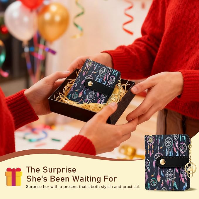 Jogjam Dream Catchers Rfid Women Wallet, Small Slim Credit Card Holder | PU Leather Bifold Cash Zipper Coin Pocket ID Window, for Female Ladies Teen Girls Girly Gifts - Image 7