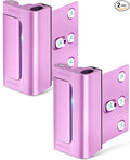 Door Reinforcement Lock Withstands 800 lbs of Force - Pink Door Lock Latch | Drilling Required Extra Proof Door Lock for Kids Safety, Prevents Unauthorized Entry Add a Door Security Lock for Home Safety by EverPlus
