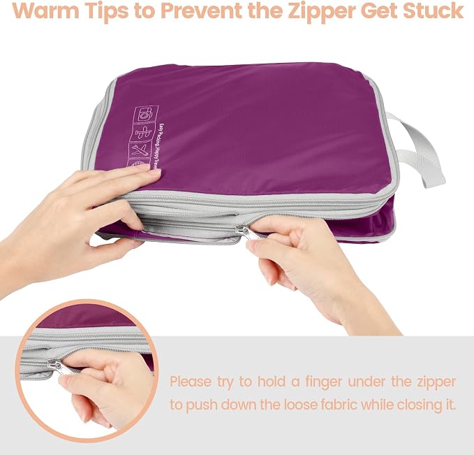 Cambond Compression Packing Cubes for Travel - Luggage Suitcase Organizer | Compression Zip Design for Space-saving, Expandable, Lightweight, Keep Clothes Sorted, Luggage Space Tidy, Carry on Pack Fast - Image 6