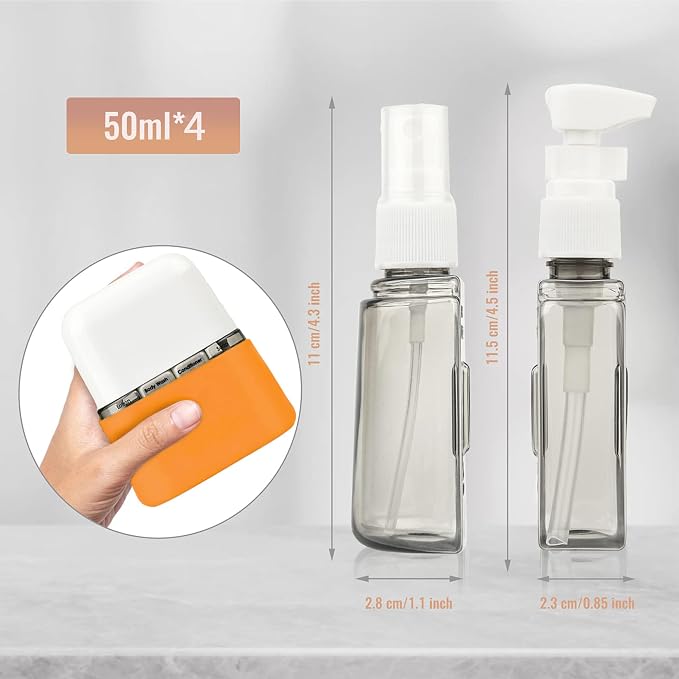Bpluma Travel Bottles, Leak Proof Containers For Toiletries TSA Approved Airplane Accessories Kits For Liquid With Labels | For Toiletries TSA Approved Airplane Accessories Kits For Liquid With Labels - Image 2