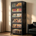 6-Tier Foldable Storage Cabinet with Wheels & Lid, 291QT Extra Large Stackable Organizer, No Tool Required, Storage Cabinet for Garage, Home Office, Pantry, Kitchen, Dorm by FoldTrend