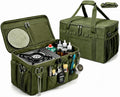40L Tactical Camping Storage Bag, 600D Waterproof Foldable Camping Box | camping storage bag with removable dividers, outdoor Foldable Organizer Modular gear kitchen box & trunk organizer & fishing by Unknown