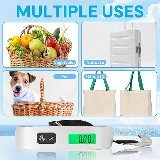 Luggage Scale Travel Digital, 110lb Travel Scale, Backlit LCD | 4-Unit Switching, Portable Suitcase Weight Scale for Luggage, Backpacks & Packages – High Accuracy, Battery Included - Image 7