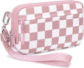 FODOKO Wristlet wallets for Women RFID crossbody bags with 4 Zippers | Checkered quilted nylon with credit card slots, cell phone organizer, and coin purse for travel and everyday carry by FODOKO