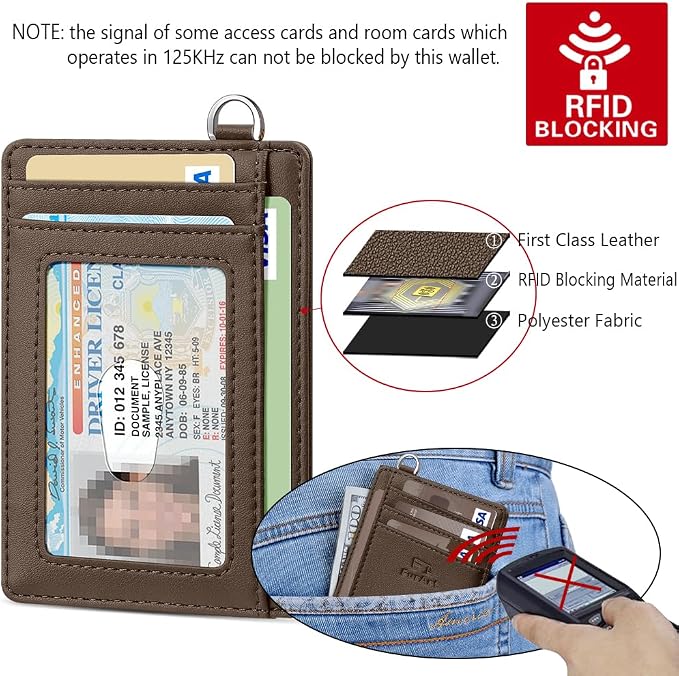 FurArt Slim Minimalist Wallet RFID Credit Card Holder for Men | slim minimalist compact rfid id window thin - Image 5
