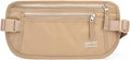 Money Belt - Passport Holder Secure Hidden Travel Wallet with RFID Blocking, Undercover Fanny Pack (Beige) by DAITET