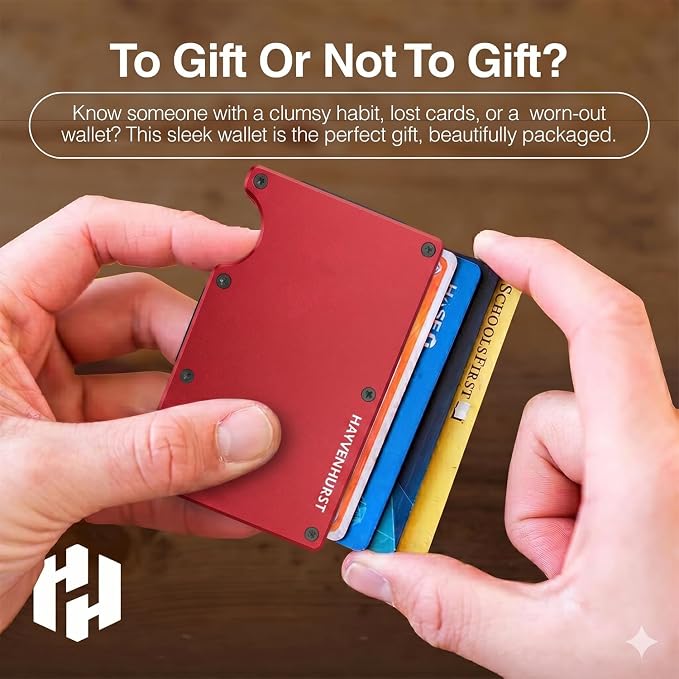 Wallet for Men - Slim RFID Blocking Metal Wallet with Money Clip, Minimalist Front Pocket Credit Card Holder, Small Mens Wallet - Image 5
