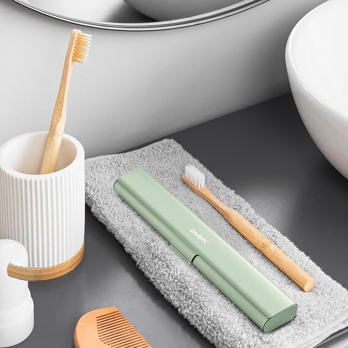 Aluminum Toothbrush Travel Case, Portable Travel Toothbrush Holder, Durable Manual Toothbrush Box Container for Traveling, Bathroom, Camping, Business Trip-Green - Image 7