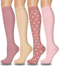 Aoliks Compression Socks for Women and Men 4 Pairs, Mild Support | Long Knee High Stockings for Nurses Running Travel Flying Pregnancy Athletic 15-20 mmHg by Aoliks
