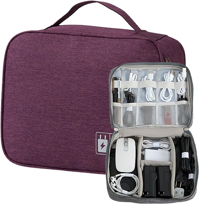 Organizer Case Small Electronic Devices USB Charger Accessories Mouse Phone Cable SD Power Bank Earphone by AYANICA