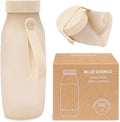 BLUE GINKGO Collapsible Water Bottle – Lightweight, Foldable Silicone Bottle for Travel, Hiking, and Camping (16.9oz, Made in Korea, Sand Beige) by BLUEGINKGO
