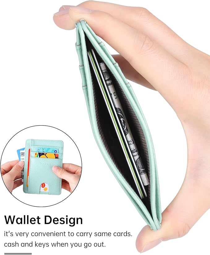 Teskyer Slim Minimalist Wallet for Men, RFID Front Pocket Card Holder | Ultra Slim Front Pocket Design, 8 Card Slots, RFID Protection, Smooth Faux Leather for Everyday Carry - Image 7