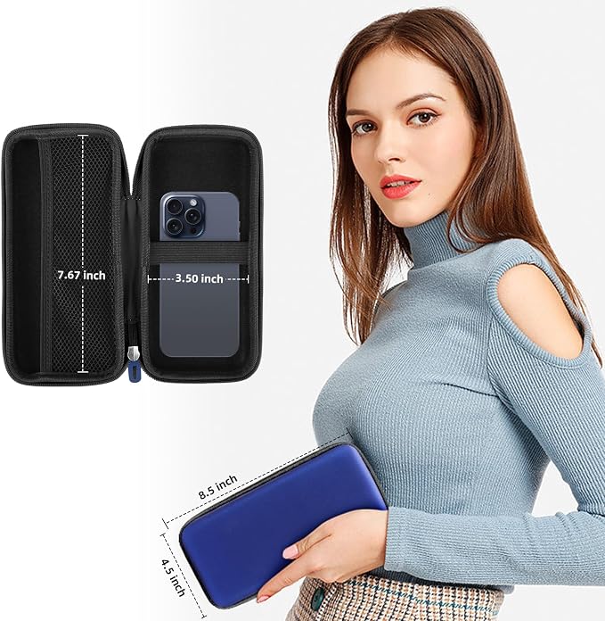 iMangoo Travel Essential Electronics Organizer Charger Case Carrying Pouch | 8.5x4.5x2" Power Bank Tech Accessories Protective Storage Shockproof Portable Purse Men Women School Office Trips Must Have - Image 7