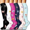 Compression Socks for Women & Men Circulation(6 pairs)-Graduated Supports Socks for Running, Athletic Sports by LaiteHebe