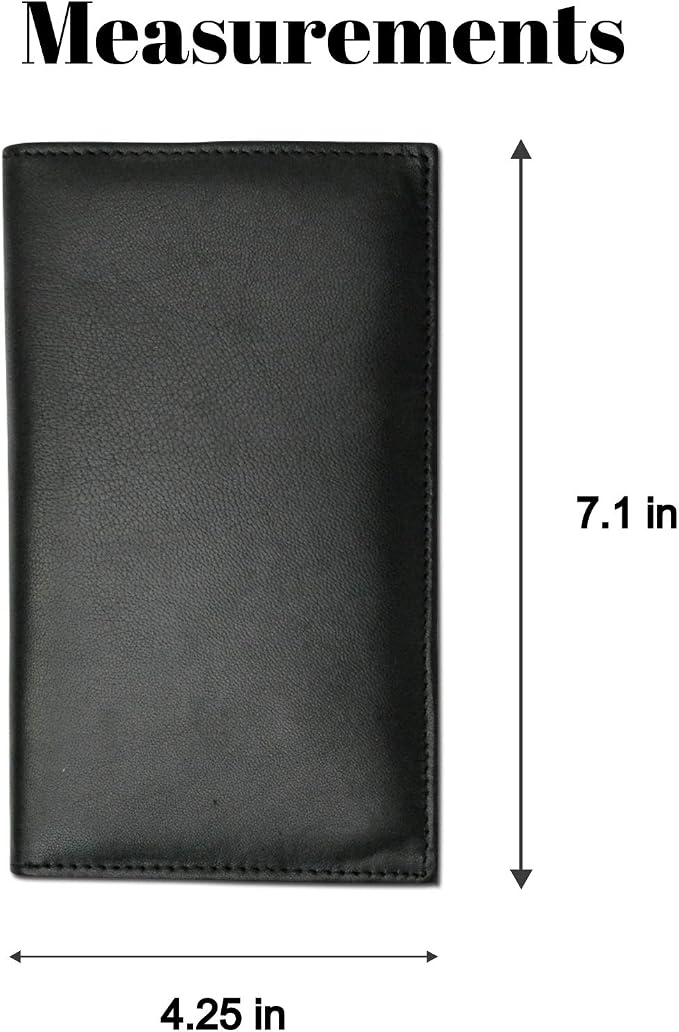 Marshal Bifold Leather RFID Blocking Wallet For Men & Women | Genuine Leather Holder With 19 Slots, 2 Bill Compartments & ID Window For Credit/Debit Cards, Money & More (Black) - Image 2