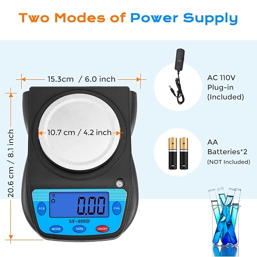 Digital Lab Scale 600g x 0.01g Precision Electronic Scale LCD Display Analytical Balance Jewelry Scale Scientific Scale 0.01g Accuracy - Image 6
