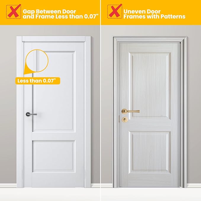Rerishom 2 Pack Door Reinforcement Lock, Child Proof Home Security Lock | Door Safety Lock for Front Door, Toddler Proof Door Latch for Entry Door Security, Includes 8 Screws - Image 4