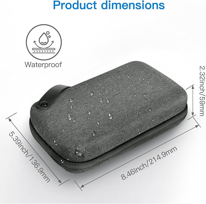 JETech Travel Accessories Organizer Case, Portable Electronic Pouch Gadget Bag for MacBook Power Adapter Chargers, Cables, Power Bank, Mouse, Stylus Pen, Earphone, SD Card, USB Flash Drive - Image 4