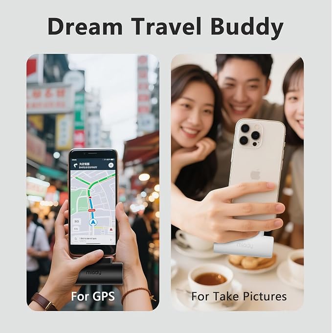 Miady 2-Pack Mini Portable Charger Built-in USB C Connector Small PowerBank | 5000mAh丨Lightweight丨for Backpack Travel丨Compatible with iPhone 17 Galaxy Android丨Ultra-Compact丨Flight-Safe丨18Wh丨Black+White - Image 3