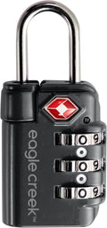 Eagle Creek Travel Safe TSA Lock, 3 Dial Combination, Graphite | Lock for Suitcase, Duffel Bag, and Backpack Security, Travel Sentry Certified, Keep Your Belongings Secure by EagleCreek