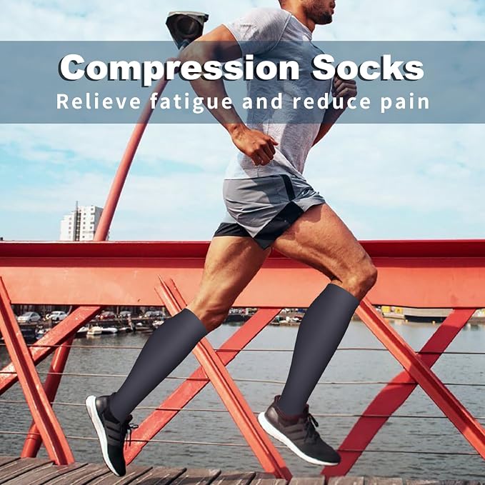 Compression Socks for Women & Men Circulation (6 Pairs) 15-20 mmHg is Best Support for Athletic Running,Nurse - Image 4